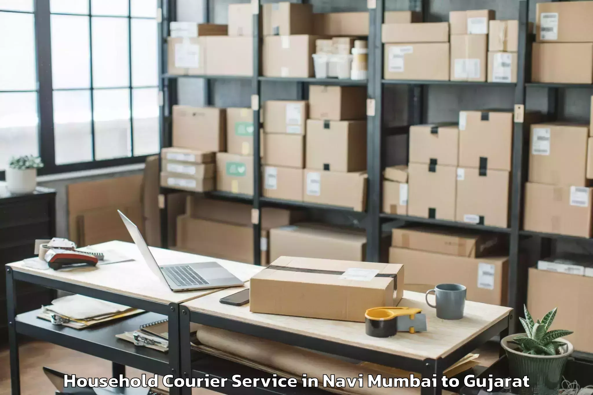 Navi Mumbai to Bavla Household Courier Booking